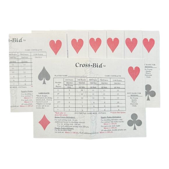 Cross-Bid (1986) – Derby Town Games – Rare Vintage Card Game - Picture 5 of 10